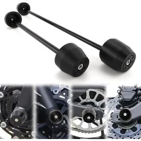 Xitomer متوافق مع Z650 Ninja 650 2017-2024، Z650RS 2021-2025 مزلقات المحور الخلفي الأمامي، واقي إطار عجلة الشوكة الأمامي والخلفي للدراجة النارية in Kuwait