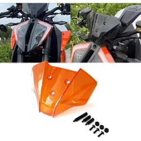 لـ 2025 DUKE390 250 Duke390 Duke250 واقيات الزجاج الأمامي للدراجات النارية وإكسسوارات هدية أمامية لـ 2024-2025 Duke (رمادي داكن) in Kuwait