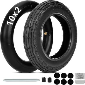 إطار سكوتر 10x2/54-152 متوافق مع سكوتر كهربائي GOTRAX G4 Tour XP GMAX Ultra G3 Plus، إطار 10x2.0 10 بوصة واستبدال الأنبوب الداخلي لأجزاء GOTRAX XR Elite Max E-Scooter in Kuwait
