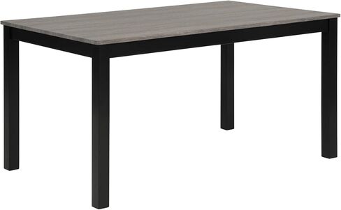 Ball & Cast 6-Piece Dining Table Set with Upholstered Chairs and Bench,Dining Room Table Set for 6, 58.5" Rectangular Wood Kitchen Table & Chairs Set for Living Room,Dining Room,Dark Grey in Kuwait