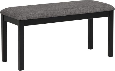 Ball & Cast 6-Piece Dining Table Set with Upholstered Chairs and Bench,Dining Room Table Set for 6, 58.5" Rectangular Wood Kitchen Table & Chairs Set for Living Room,Dining Room,Dark Grey in Kuwait