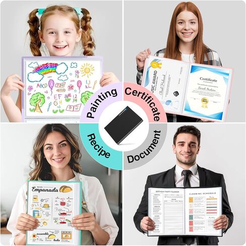 Sooez Binder with Plastic Sleeves 30-Pocket, Displays 60 Pages, 8.5x11 Presentation Folders with Clear Sheet Protectors, Art Portfolio Binder for Certificate & Office Project, Document Organizer in Saudi Arabia