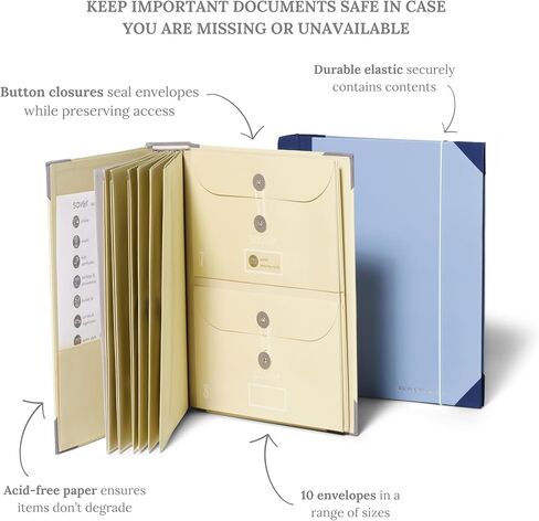 تذوق | إصدار Folio™ Document Organizer 2025 | منظم أكورديون بريميوم لايف بيندر خالي من الأحماض ومصبوغ ومغلف بالقماش مع 10 جيوب قابلة للتوسيع | مجلدات الملفات لتنظيم المنزل (سليت) in Saudi Arabia