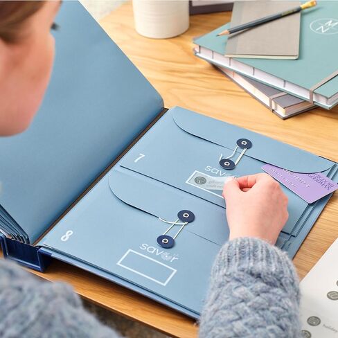 تذوق | إصدار Folio™ Document Organizer 2025 | منظم أكورديون بريميوم لايف بيندر خالي من الأحماض ومصبوغ ومغلف بالقماش مع 10 جيوب قابلة للتوسيع | مجلدات الملفات لتنظيم المنزل (سليت) in Saudi Arabia
