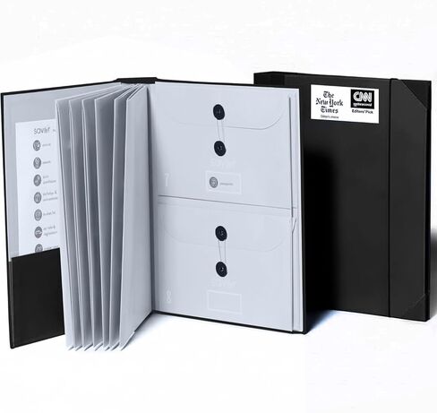 تذوق | إصدار Folio™ Document Organizer 2025 | منظم أكورديون بريميوم لايف بيندر خالي من الأحماض ومصبوغ ومغلف بالقماش مع 10 جيوب قابلة للتوسيع | مجلدات الملفات لتنظيم المنزل (سليت) in Saudi Arabia