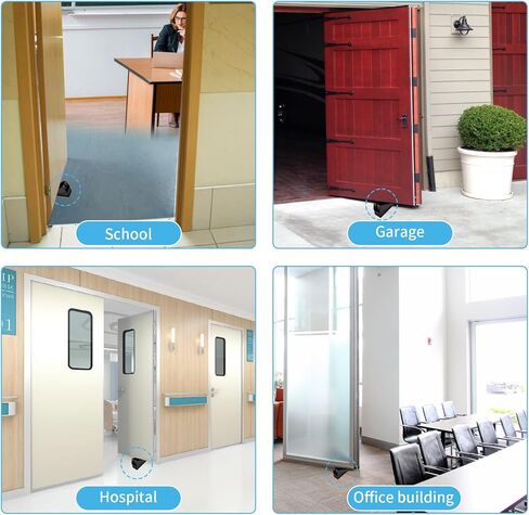 Strongest Door Stoppers for Bottom of Door- Spring Heavy Duty Door Stop Wedge, 3 Inch High Adjustable Metal Rubber Large Doorstop Strong Grip, Suits Carpet, Tile, Home, School, Commercial in Saudi Arabia