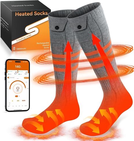 Socks for Men Women, Washable Thermal Socks Foot Warmer for Winter Hunting Skiing Hiking Camping in Kuwait