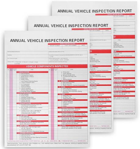 25Pack Inspection Forms and Stickers，Annual Vehicle Inspection Report，Annual Inspection Sticker，3-Ply Carbonless Form，Permanent Aluminum Adhesive Decals in Saudi Arabia
