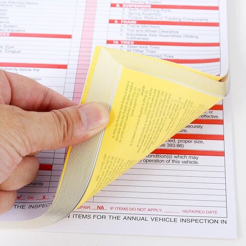 25Pack Inspection Forms and Stickers，Annual Vehicle Inspection Report，Annual Inspection Sticker，3-Ply Carbonless Form，Permanent Aluminum Adhesive Decals in Saudi Arabia