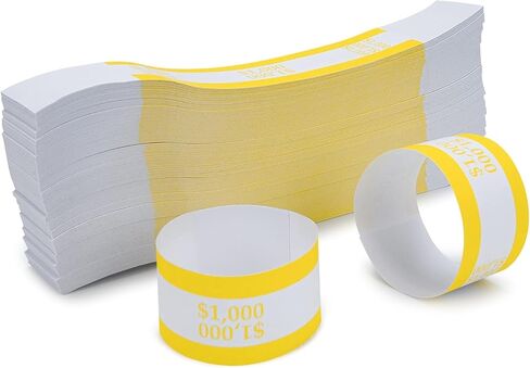 L LIKED Money Band Self Sealing Currency Straps for Bill Wrappers (Purple $2000-1000 PCS) in Kuwait
