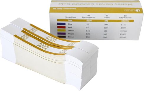 L LIKED Money Band Self Sealing Currency Straps for Bill Wrappers (Purple $2000-1000 PCS) in Kuwait
