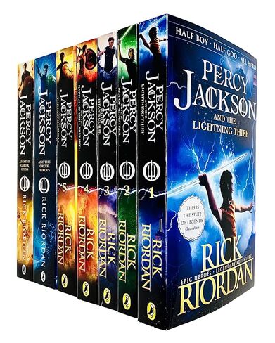 Koblit ltd Percy Jackson Collection 7 Books Set (Lightning Thief, Sea of Monsters, Titan's Curse, Battle of the Labyrinth, Last Olympian, Greek Heroes, Greek Gods) in Saudi Arabia