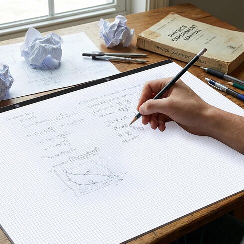 ورق رسم بياني هندسي كبير من BESARME مقاس 22 بوصة × 17 بوصة، 100 ورقة/200 صفحة أوراق رسم بياني كبيرة أوراق هندسية أوراق صياغة للمهندس المعماري المصمم رسام الرياضيات in Kuwait