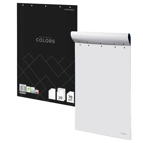 Top-2000 1 x White Flip Chart Pad/Flip Chart Paper 64 x 90 cm 20 Sheets per Pad 70gsm in Saudi Arabia