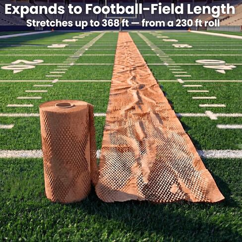 Honeycomb Packing Paper 12" x 230ft Roll, Expandable Bubble Cushioning Wrap for Packing & Moving, Packaging Supplies for Small Businesses, Eco Friendly Protective Shipping Material in Kuwait