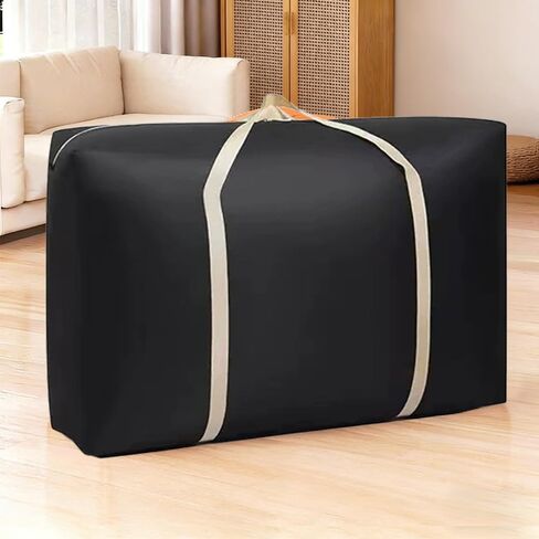 2 Pack Large Capacity Moving Packaging Bag, Waterproof Clothing Blanket, Moving Bag, Woven, Luggage Non-woven Fabric Skin Pocket-Black in Saudi Arabia