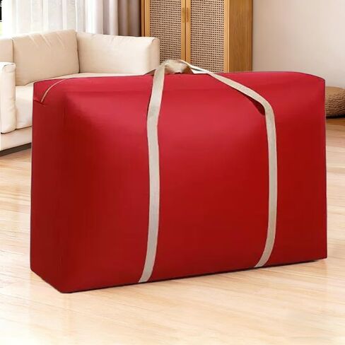 2 Pack Large Capacity Moving Packaging Bag, Waterproof Clothing Blanket, Moving Bag, Woven, Luggage Non-woven Fabric Skin Pocket-Red in Saudi Arabia