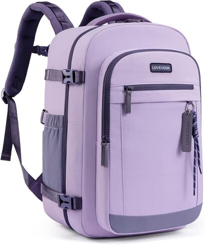 LOVEVOOK 40L Travel Backpack for Women, Airline Approved Carry On Luggage, TSA Personal Item Bag fits 15.6 Inch Laptop, Waterproof Weekender Overnight Suitcase for Work in Kuwait