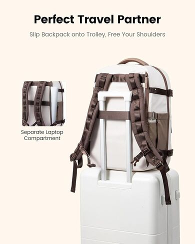 LOVEVOOK 40L Travel Backpack for Women, Airline Approved Carry On Luggage, TSA Personal Item Bag fits 15.6 Inch Laptop, Waterproof Weekender Overnight Suitcase for Work in Kuwait