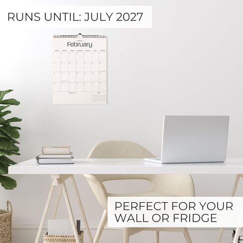 تقويم حائط جميل 2026 - يمتد من يناير 2026 حتى يوليو 2027 - تقويم حائط مكتبي كبير مقاس 14.5 × 11.5 بوصة لسهولة التنظيم in Kuwait
