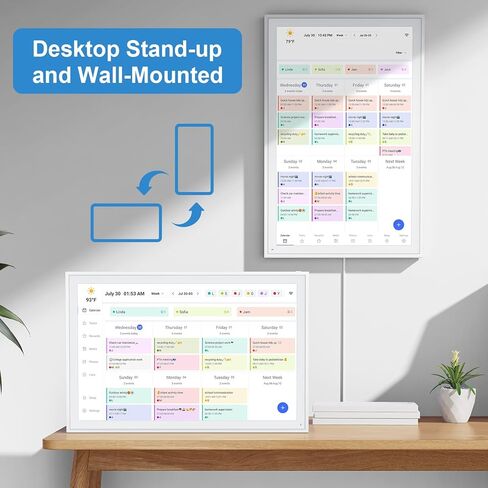 Digital Calendar, Smart WiFi Electronic Calendar&Chore Chart, IPS Touch Screen HD Display for Family Schedules, Share Moments Instantly from Anywhere (White, 16) in Saudi Arabia