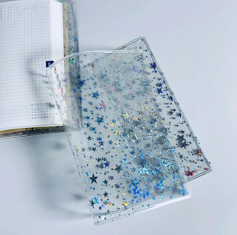 غطاء مخطط جيلي مقاس A6، يناسب دفاتر الملاحظات الأصلية مقاس A6 Hobonichi وMidori وStalology، تصميم نجمة لامعة in Kuwait