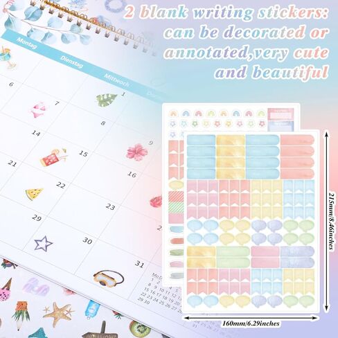 BESARME Seasonal Planner Stickers, 1000+ Calendar Stickers Monthly Holiday Sticker for Women Adults Scrapbook Sticker for Calendar Easter Gifts Easter Basket Stuffers in Saudi Arabia