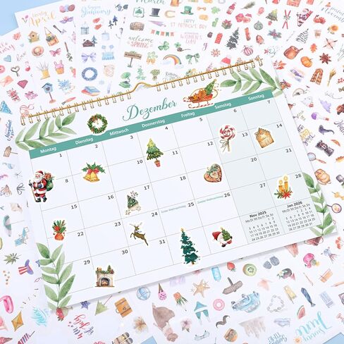 BESARME Seasonal Planner Stickers, 1000+ Calendar Stickers Monthly Holiday Sticker for Women Adults Scrapbook Sticker for Calendar Easter Gifts Easter Basket Stuffers in Saudi Arabia