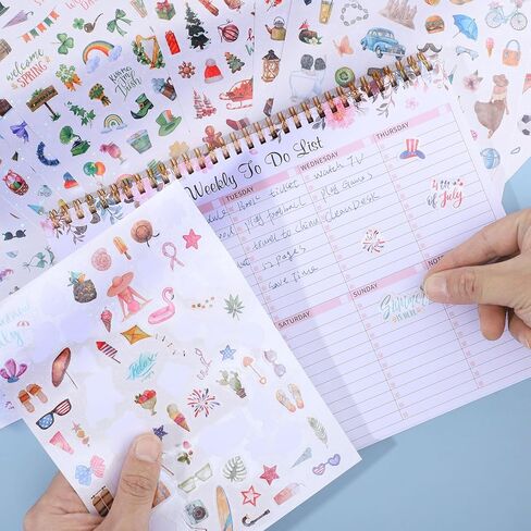 BESARME Seasonal Planner Stickers, 1000+ Calendar Stickers Monthly Holiday Sticker for Women Adults Scrapbook Sticker for Calendar Easter Gifts Easter Basket Stuffers in Saudi Arabia