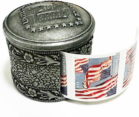 Metal Floral Roll Stamps Dispenser - Roll of 100 Stamps in Saudi Arabia