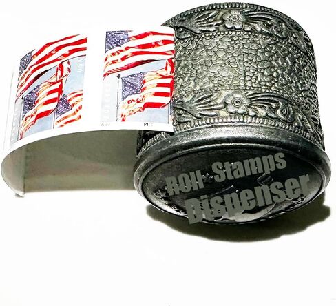 Metal Floral Roll Stamps Dispenser - Roll of 100 Stamps in Saudi Arabia