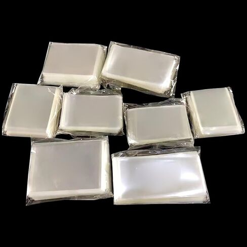 GSHLLO 800 Pcs 8 Sizes Stamp Protection Bags Clear Stamp Storage Pocket Sleeves Transparent Card Protective Pouches Stamp Collecting Organizing Supplies for Collection in Saudi Arabia