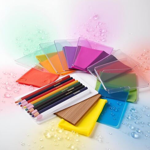9 Pcs Assorted Colors Peel-Off China Marker Grease Wax Pencils for Glass, Garments, Cellophane, Fabric, Wood, Metal, Art Crayons Marking Pencils Paper-Wrapped Painting Pen for Drawing Coloring in Saudi Arabia