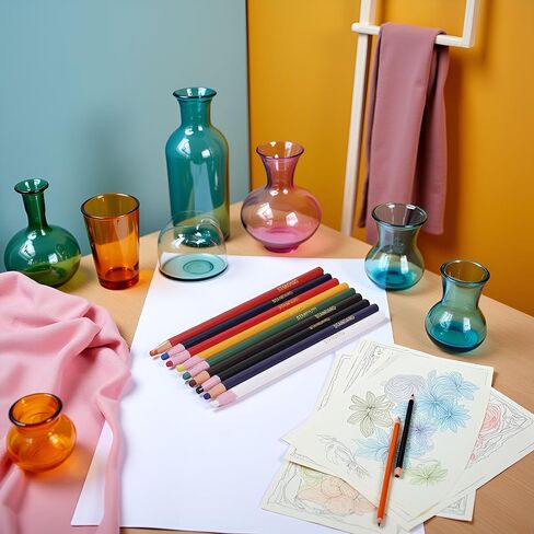 9 Pcs Assorted Colors Peel-Off China Marker Grease Wax Pencils for Glass, Garments, Cellophane, Fabric, Wood, Metal, Art Crayons Marking Pencils Paper-Wrapped Painting Pen for Drawing Coloring in Saudi Arabia