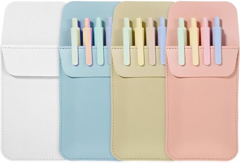 4pcs Pocket Pen Holder, Pen Pocket Holder Handcrafted from Soft Faux Leather, Pocket Protectors Storage Organized, for Shirts, Pants, Lab Coats, Nurses Day Gift Hospital in Saudi Arabia