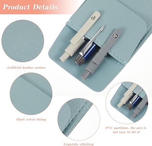 4pcs Pocket Pen Holder, Pen Pocket Holder Handcrafted from Soft Faux Leather, Pocket Protectors Storage Organized, for Shirts, Pants, Lab Coats, Nurses Day Gift Hospital in Saudi Arabia