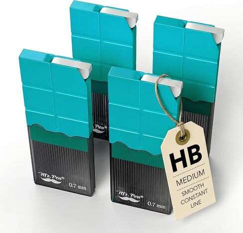 Mr. Pen- 0.7 Lead Refills, HB, Medium, 480 pcs (120 pcs per Tube), 0.7mm Lead Refills in Kuwait