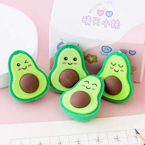 1 قطعة لطيف Kawaii الأفوكادو طالب القرطاسية اللوازم المكتبية المدرسية الأطفال المحايات للأطفال هدية الإبداعية قلم رصاص ممحاة مطاطية in Saudi Arabia