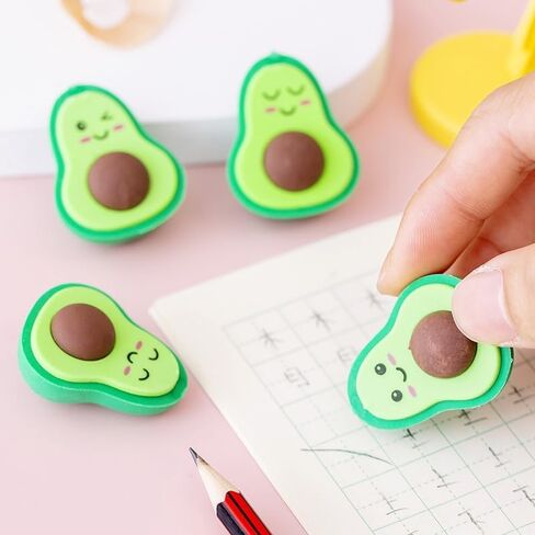 1 قطعة لطيف Kawaii الأفوكادو طالب القرطاسية اللوازم المكتبية المدرسية الأطفال المحايات للأطفال هدية الإبداعية قلم رصاص ممحاة مطاطية in Saudi Arabia