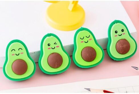 1 قطعة لطيف Kawaii الأفوكادو طالب القرطاسية اللوازم المكتبية المدرسية الأطفال المحايات للأطفال هدية الإبداعية قلم رصاص ممحاة مطاطية in Saudi Arabia