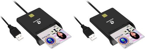 قارئ بطاقات ZOWEETEK CAC العسكري، قارئ البطاقات الذكية DOD Military USB Common Access CAC، متوافق مع أنظمة التشغيل Windows وMac OS وLinux (حزمة من 2) in Kuwait
