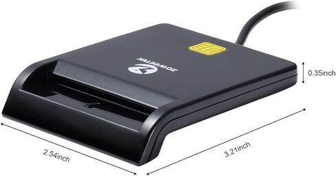 قارئ بطاقات ZOWEETEK CAC العسكري، قارئ البطاقات الذكية DOD Military USB Common Access CAC، متوافق مع أنظمة التشغيل Windows وMac OS وLinux (حزمة من 2) in Kuwait