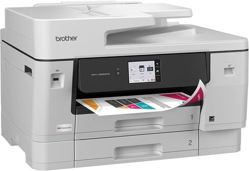 طابعة Brother INKvestment 6960 اللاسلكية النافثة للحبر الملونة الكل في واحد بقدرات 11 بوصة × 17 بوصة وشاشة لمس ملونة 3.5 بوصة | تتضمن تجربة اشتراك التحديث (1) (MFC-J6960DW) in Kuwait