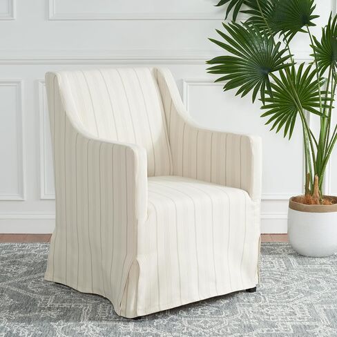 Safavieh Mercer Collection Carson Slipcover Side Chair, Beige in Saudi Arabia