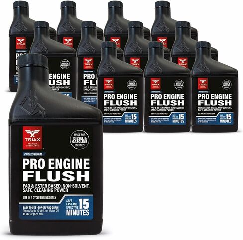 TRIAX Pro Engine Flush Oil-Based Deep Clean Motor Oil Flush Removes Sludge & Carbon | Non-Solvent | Safe for Engine, Seals, Injectors | Professional Shop Grade (16 oz - 473 ml) in Saudi Arabia