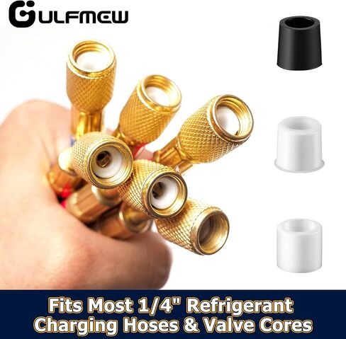 HVAC Gasket Removal Tool Compatible with 19047 Yellow Jacket, Seal Pick & Valve Removal, 15Pcs Hose Gaskets & 5Pcs R410A Valves, Total 22PCS HVAC Air Condition Repair Kit with Storage Can in Saudi Arabia