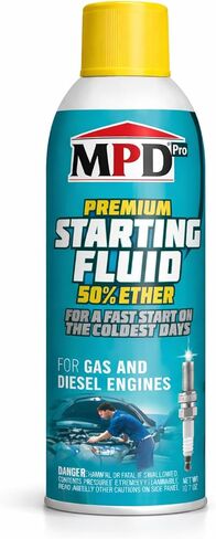 MPD Pro Starter Starting Fluid Spray – Premium 50% Ether Formula for Fast Cold Starts – Works to -65°F – Gas & Diesel Engines – Upper Cylinder Lubrication – 10.7 oz – (1-Pack) in Saudi Arabia