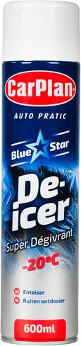 CarPlan De-Icer Aerosol, 21 fl oz – Blue Star De Icer for Car Windshield, Fast-Acting Defroster for Windows, Works in Extreme Cold -20C in Kuwait