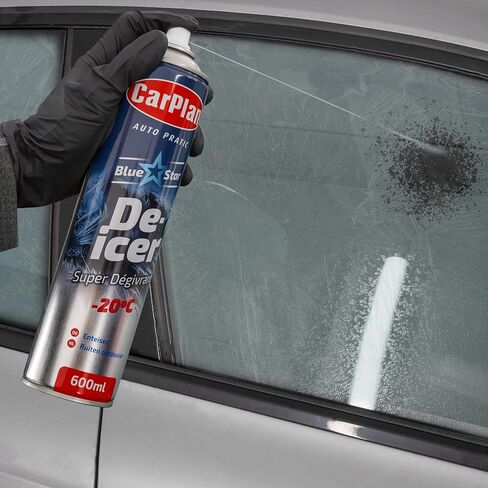 CarPlan De-Icer Aerosol, 21 fl oz – Blue Star De Icer for Car Windshield, Fast-Acting Defroster for Windows, Works in Extreme Cold -20C in Kuwait