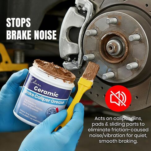 2-Pack 4oz Ceramic Brake Caliper Grease Full Synthetic Formula - Noise Elimination, Rust Protection, -40°F to 3000°F Heat Resistance in Saudi Arabia
